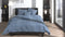 Zohome Dekbedovertrek Lino - Effen Bedlinnen - 260x220 - Blauw - Dekbedhoes van 100% Katoen
