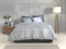 Zohome Dekbedovertrek Lino - Effen Bedlinnen - 260x220 - Blauw - Dekbedhoes van 100% Katoen