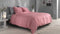 Zohome Dekbedovertrek Lino - Effen Bedlinnen - 260x220 - Rood - Dekbedhoes van 100% Katoen