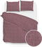 Zohome Dekbedovertrek Lino - Effen Bedlinnen - 260x220 - Rood - Dekbedhoes van 100% Katoen