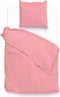 Zohome Dekbedovertrek Lino - Effen Bedlinnen - 260x220 - Rood - Dekbedhoes van 100% Katoen