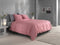 Zohome Dekbedovertrek Lino - Effen Bedlinnen - 260x220 - Rood - Dekbedhoes van 100% Katoen