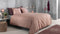 Zohome Dekbedovertrek Lino - Effen Bedlinnen - 260x220 - Taupe - Dekbedhoes van 100% Katoen