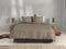 Zohome Dekbedovertrek Lino - Effen Bedlinnen - 260x220 - Taupe - Dekbedhoes van 100% Katoen
