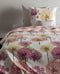 Zohome Dekbedovertrek Maaike - Bedlinnen met Bloemen print - 140x220 - Roze - Dekbedhoes van 100% Katoen