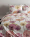 Zohome Dekbedovertrek Maaike - Bedlinnen met Bloemen print - 140x220 - Roze - Dekbedhoes van 100% Katoen