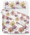 Zohome Dekbedovertrek Maaike - Bedlinnen met Bloemen print - 140x220 - Roze - Dekbedhoes van 100% Katoen