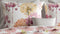 Zohome Dekbedovertrek Maaike - Bedlinnen met Bloemen print - 140x220 - Roze - Dekbedhoes van 100% Katoen