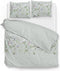 Zohome Dekbedovertrek Maddelena - Bedlinnen met Bloemen print - 200x220 - Wit - Dekbedhoes van 100% Katoen