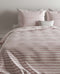 Zohome Dekbedovertrek Maeve - Bedlinnen met Strepen print - 140x220 - Rood - Dekbedhoes van 100% Katoen