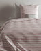 Zohome Dekbedovertrek Maeve - Bedlinnen met Strepen print - 140x220 - Rood - Dekbedhoes van 100% Katoen