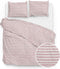 Zohome Dekbedovertrek Maeve - Bedlinnen met Strepen print - 240x220 - Rood - Dekbedhoes van 100% Katoen