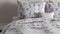 Zohome Dekbedovertrek Manou - Bedlinnen met Abstract print - 260x220 - Paars - Dekbedhoes van 100% Katoen