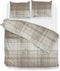 Zohome Dekbedovertrek Marley - Effen Bedlinnen - 140x220 - Natural - Dekbedhoes van 100% Katoen-Flanel