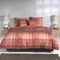 Zohome Dekbedovertrek Marley - Effen Bedlinnen - 140x220 - Rood - Dekbedhoes van 100% Katoen-Flanel