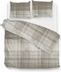 Zohome Dekbedovertrek Marley - Effen Bedlinnen - 200x220 - Natural - Dekbedhoes van 100% Katoen-Flanel