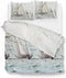 Zohome Dekbedovertrek Marnix - Bedlinnen met Zee print - 240x220 - Blauw - Dekbedhoes van 100% Katoen
