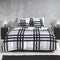 Zohome Dekbedovertrek Mendel - Bedlinnen met Patchwork print - 260x220 - Wit - Dekbedhoes van 100% Katoen-Flanel