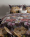 Zohome Dekbedovertrek Mischa - Bedlinnen met Bloemen print - 200x220 - Paars - Dekbedhoes van 100% Katoen