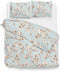Zohome Dekbedovertrek Moon - Bedlinnen met Bloemen print - 140x220 - Blauw - Dekbedhoes van 100% Katoen