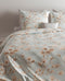 Zohome Dekbedovertrek Moon - Bedlinnen met Bloemen print - 140x220 - Blauw - Dekbedhoes van 100% Katoen