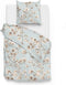 Zohome Dekbedovertrek Moon - Bedlinnen met Bloemen print - 140x220 - Blauw - Dekbedhoes van 100% Katoen