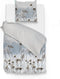 Zohome Dekbedovertrek Nashwa - Bedlinnen met Natuur print - 260x220 - Blauw - Dekbedhoes van 100% Katoen-Flanel