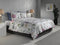 Zohome Dekbedovertrek Nessa - Bedlinnen met Bloemen print - 200x220 - Wit - Dekbedhoes van 100% Katoen-Flanel
