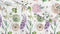 Zohome Dekbedovertrek Nessa - Bedlinnen met Bloemen print - 200x220 - Wit - Dekbedhoes van 100% Katoen-Flanel