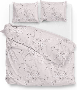 Zohome Dekbedovertrek Nicolina - Bedlinnen met Takken print - 200x220 - Roze - Dekbedhoes van 100% Katoen