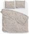Zohome Dekbedovertrek Nojiz - Bedlinnen met Abstract print - 260x220 - Natural - Dekbedhoes van 100% Katoen-Flanel