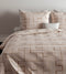 Zohome Dekbedovertrek Nojiz - Bedlinnen met Abstract print - 260x220 - Natural - Dekbedhoes van 100% Katoen-Flanel