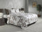 Zohome Dekbedovertrek Novi - Bedlinnen met Bloemen print - 200x220 - Natural - Dekbedhoes van 100% Katoen-Flanel
