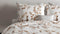 Zohome Dekbedovertrek Novi - Bedlinnen met Bloemen print - 260x220 - Natural - Dekbedhoes van 100% Katoen-Flanel