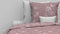 Zohome Dekbedovertrek Ornella - Bedlinnen met Bladeren print - 140x220 - Roze - Dekbedhoes van 100% Katoen