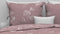 Zohome Dekbedovertrek Ornella - Bedlinnen met Bladeren print - 240x220 - Roze - Dekbedhoes van 100% Katoen