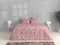 Zohome Dekbedovertrek Ornella - Bedlinnen met Bladeren print - 260x220 - Roze - Dekbedhoes van 100% Katoen