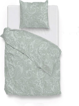 Zohome Dekbedovertrek Paisley-di-Lino - Abstract Bedlinnen - 140x220 - Groen - Dekbedhoes van 100% Katoen