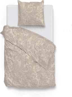 Zohome Dekbedovertrek Paisley-di-Lino - Abstract Bedlinnen - 140x220 - Beige - Dekbedhoes van 100% Katoen