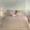 Zohome Dekbedovertrek Paisley-di-Lino - Abstract Bedlinnen - 240x220 - Beige - Dekbedhoes van 100% Katoen