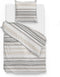 Zohome Dekbedovertrek Paolina - Bedlinnen met Strepen print - 140x220 - Taupe - Dekbedhoes van 100% Katoen
