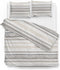 Zohome Dekbedovertrek Paolina - Bedlinnen met Strepen print - 200x220 - Taupe - Dekbedhoes van 100% Katoen