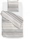 Zohome Dekbedovertrek Paolina - Bedlinnen met Strepen print - 240x220 - Taupe - Dekbedhoes van 100% Katoen