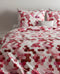 Zohome Dekbedovertrek Pax - Bedlinnen met Ornamenten print - 140x220 - Roze - Dekbedhoes van 100% Katoen-Satijn