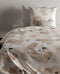 Zohome Dekbedovertrek Pelia - Bedlinnen met Bloemen print - 140x220 - Natural - Dekbedhoes van 100% Katoen-Flanel