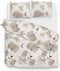 Zohome Dekbedovertrek Pelia - Bedlinnen met Bloemen print - 240x220 - Natural - Dekbedhoes van 100% Katoen-Flanel