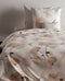 Zohome Dekbedovertrek Pelia - Bedlinnen met Bloemen print - 240x220 - Natural - Dekbedhoes van 100% Katoen-Flanel