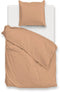 Zohome Dekbedovertrek Percalle - Effen Bedlinnen - 140x220 - Beige - Dekbedhoes van 100% Katoen-Perkal