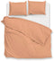Zohome Dekbedovertrek Percalle - Effen Bedlinnen - 140x220 - Beige - Dekbedhoes van 100% Katoen-Perkal
