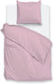 Zohome Dekbedovertrek Percalle - Effen Bedlinnen - 140x220 - Roze - Dekbedhoes van 100% Katoen-Perkal